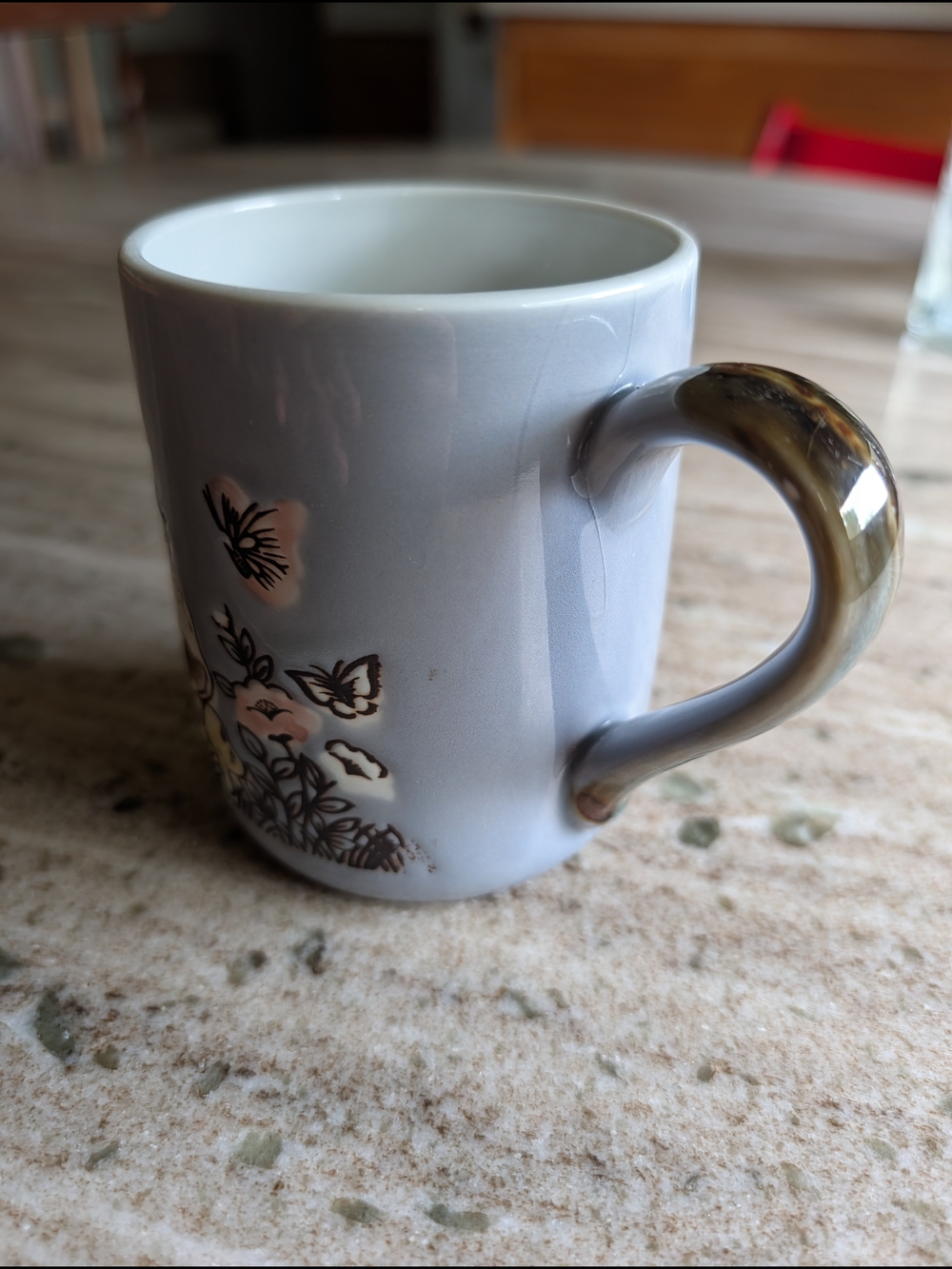 Vintage Cottagecore Purple Mushroom & Butterfly Ceramic Mug - Picture 5 of 8